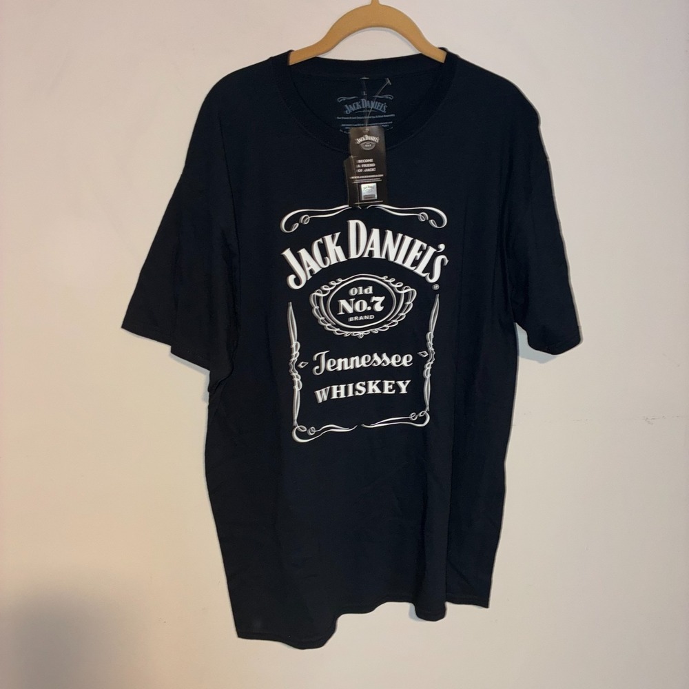Jack Daniel's Old No.7 Tennessee Whiskey T-Shirt Mens L Black NWT